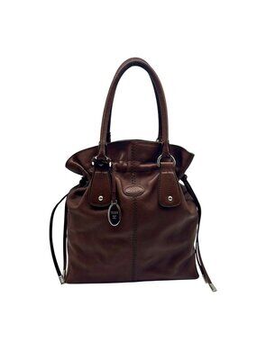 Todd's Brown Leather D-Bag Satchel